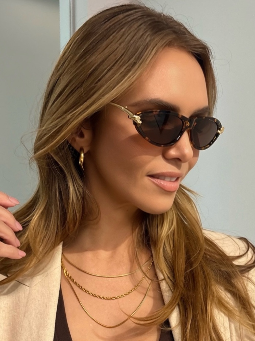 Gold Layered Necklace Set - Elegant Women's Jewelry